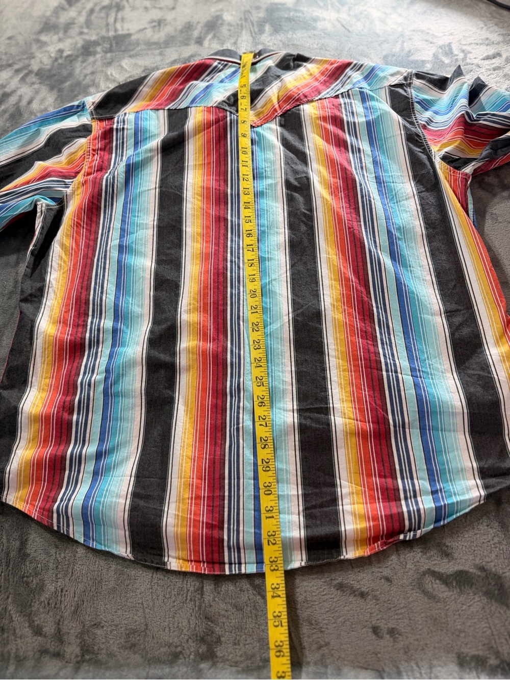Rock $ Roll Cowboy Striped Pearl Snap-Down Shirt in Multicolor - Picture 8 of 15